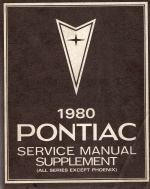 1980 Pontiac Service Manual Supplement
