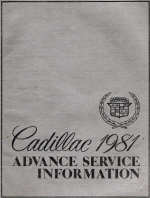 1981 Cadillac Advance Service Information Manual