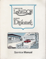1977 Chrysler LeBaron, Dodge Diplomat Service Manual Supplement