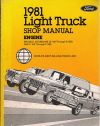 1981 Ford Light Truck Shop Manual - Engine - Bronco, Econoline and F-100 through F-350