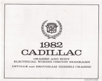 1982 Cadillac Eldorado, Seville, Deville & Brougham - Wiring Diagrams