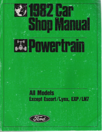 1982 Ford Powertrain Car Shop Manual
