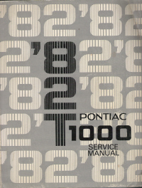 1982 Pontiac T1000 Service Manual