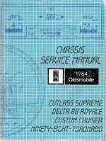 1984 Oldsmobile Electrical Troubleshooting Manual, Firenza, Calais, Cutlass Ciera & Ninety Eight