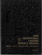 1985 Oldsmobile Chassis Service Manual