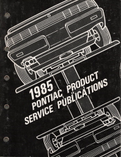 1985 Pontiac Product Service Bulletin Publications Manual