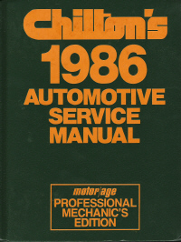 1982 - 1986 Chilton's Automotive Service Manual