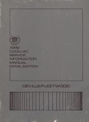1986 Cadillac Deville, Fleetwood Service Manual - Initial Edition