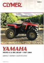 1987 - 2004 Yamaha Moto-4, Big Bear Clymer ATV Service Repair Maintenance Manual