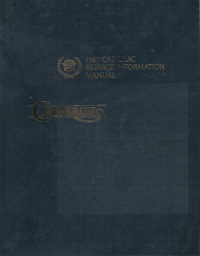 1987 Cadillac Cimarron Factory Service Manual