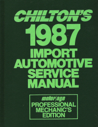 1980 - 1987 Chiltons's Import Auto Service Manual, Shop Edition