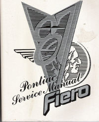 1987 Pontiac Fiero Service Manual