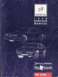 1988 Buick Skylark & Sky Hawk Factory Service Manual