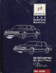 1988 Buick LeSabre Electra and Park Avenue Factory Service Manual