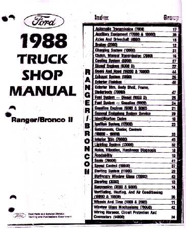1988 Ford bronco shop manual #4
