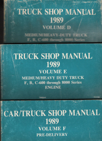 1989 Ford Medium / Heavy-Duty Truck Shop Manual: Volumes D & E - 2 Volume Set