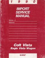 1990 Dodge Colt Vista/Eagle Vista Wagon Import Service Manual
