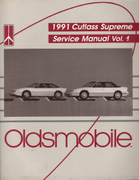 1991 Oldsmobile Cutlass Supreme Service Manual - 2 Volume Set