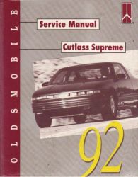 1992 Oldsmobile Cutlass Supreme Factory Service Manual