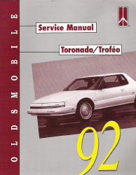 1992 Oldsmobile Toronado Factory Service Manual