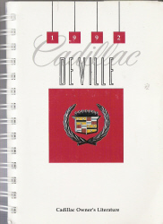 1992 Cadillac Deville Owners Manual