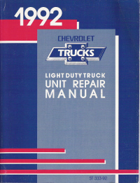 1992 Chevrolet Light Duty Truck Unit Repair Manual