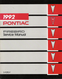 1992 Pontiac Firebird Service Manual