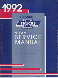 1992 Chevrloet Express & GMC Savana (G Van) Service Manual