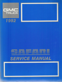 1992 GMC Safari Service Manual