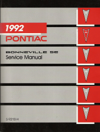 1992 Pontiac Bonneville SE Service Manual