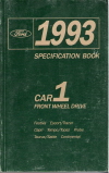 1993 All Ford Front Wheel Drive Cars - Specification Book