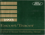 1993  Ford Escort  / Mercury Tracer Electrical and Vacuum Troubleshooting Manual