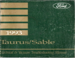 1993 Ford Taurus & Mercury Sable Electrical and Vacuum Troubleshooting Manual