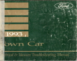 1993 Lincoln Town Car Electrical and Vacuum Troubleshooting Manual