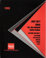 1993 GMC / Chevrolet Light Duty Truck Fuel and Emissions Service Manual -Fuel Injected Gas Engines Only