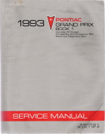 1993 Pontiac Grand Prix Service Manual - 2 Volume Set