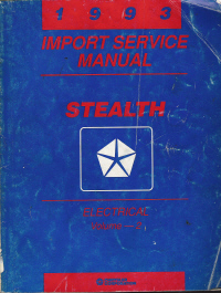 1993 Dodge Stealth Service Manual - 2 Volume Set
