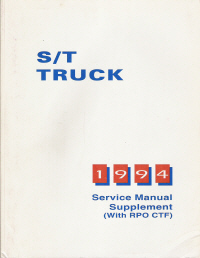 1994 Chevrolet GMC S / T Truck Engine, Transmission Unit Repair Manual with Driveability Emissions Electrical Diagnostic Supplement