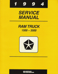 1994 Dodge Ram 1500-3500 Rear Wheel Drive Truck Service Manual