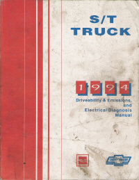 1994 Chevrolet GMC S/T S-10, S-15, Blazer & Jimmy Truck Driveability, Emissions and Electrical Diagnosis Service Manual
