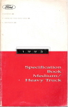 1995 Ford Cargo, F and B 700-800-900 and L-Series Medium/Heavy Duty Trucks - Specification Book