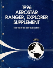 1996 Ford Aerostar, Ranger & Explorer Service Manual Supplement