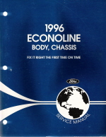 1996 Ford econoline owners manual #6