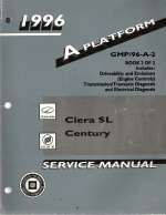 1996 Oldsmobile Cutlass Ciera, Ciera SL, Cutlass Cruiser & Buick Century Service Manual - 2 Volume Set