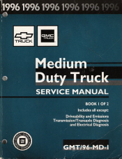 1996 Chevrolet, GMC Medium Duty Truck Service Manual - 2 Volume Set