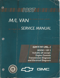 1997 Chevrolet/GMC M/L Vans: Astro & Safari Factory Service Repair Manual- 2 Vol. Set