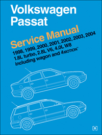 1998 - 2005 VW Passat 1.8L turbo, 2.8L V6, 4.0L W8 Wagon 4MOTION Service Manual