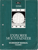 1998 Ford Explorer, Mountaineer Workshop Manual - 2 Vol. Set