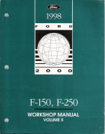 1998 Ford F150 & F250 Factory Workshop Manual - 2 Volume Set