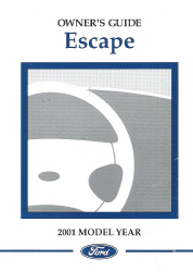 2001 Ford Escape Owner's Manual Portfolio